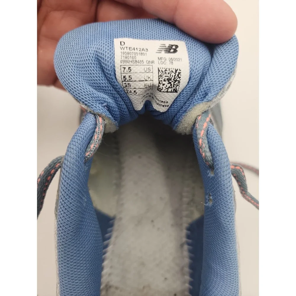 New Balance 412v3 Sport Lace Up Training Shoe Womens Size 8 WTE412A3 Gray Blue - Picture 12 of 16
